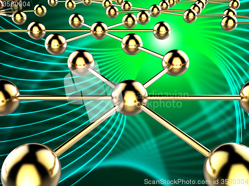 Image of Connected Network Indicates Global Communications And Computer