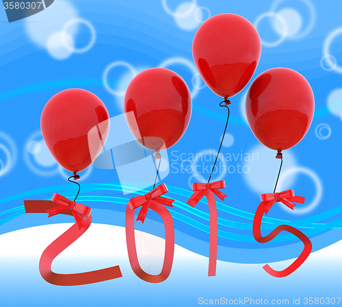 Image of Twenty Fifteen Shows Happy New Year And 2015