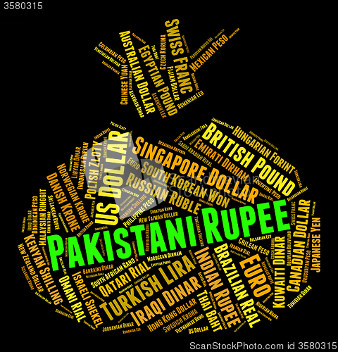 Image of Pakistani Rupee Represents Foreign Currency And Coin