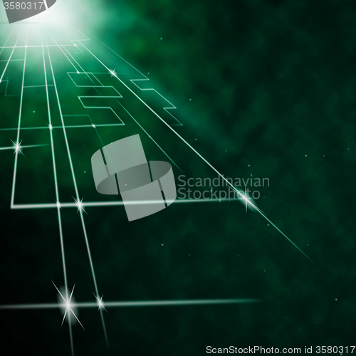 Image of Laser Circuit Background Means Neon Art Or Bright Lines\r