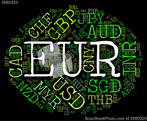 Image of Euro Currency Means Foreign Exchange And Banknotes