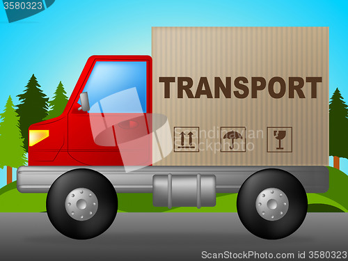 Image of Transport Truck Means Trucking Post And Courier