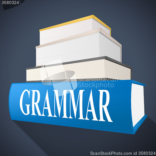 Image of Grammar Book Indicates Rules Of Language And Learning