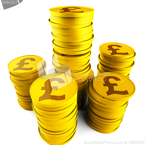 Image of Pound Savings Indicates Monetary Capital And Prosperity