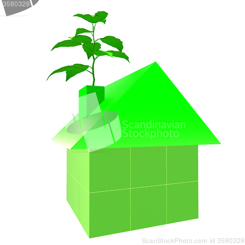 Image of Eco Friendly House Indicates Go Green And Building