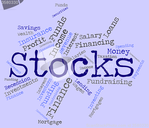 Image of Stocks Word Indicates Return On Investment And Financial