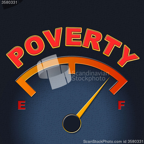 Image of Poverty Gauge Shows Stop Hunger And Display