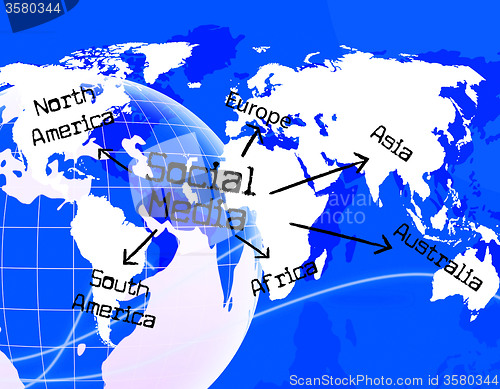 Image of Social Media Indicates World Wide Web And Blogs