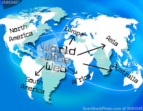 Image of World Wide Web Shows Searching Globalize And Online