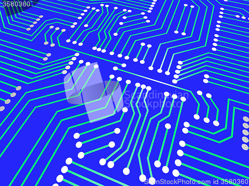 Image of Circuit Board Means Hi Tech And Hi-Tech