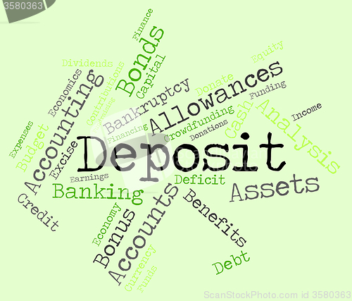 Image of Deposit Word Means Part Payment And Advance