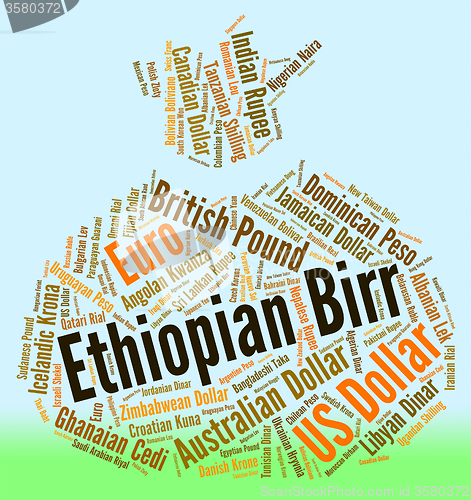 Image of Ethiopian Birr Represents Foreign Exchange And Birrs