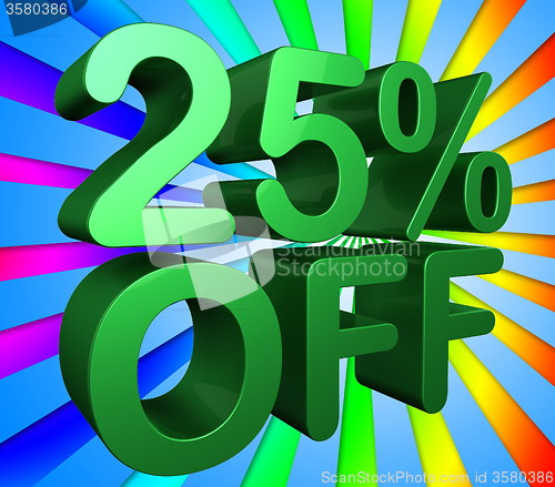 Image of Twenty Five Percent Indicates Cheap Sale And Offer