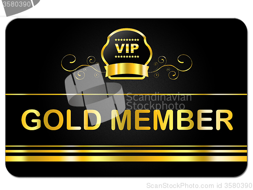 Image of Gold Member Shows Very Important Person And Card