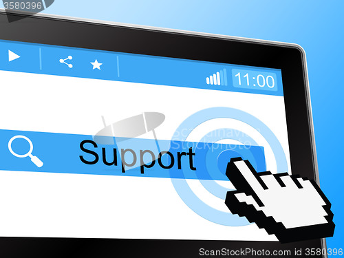 Image of Online Support Represents World Wide Web And Knowledge