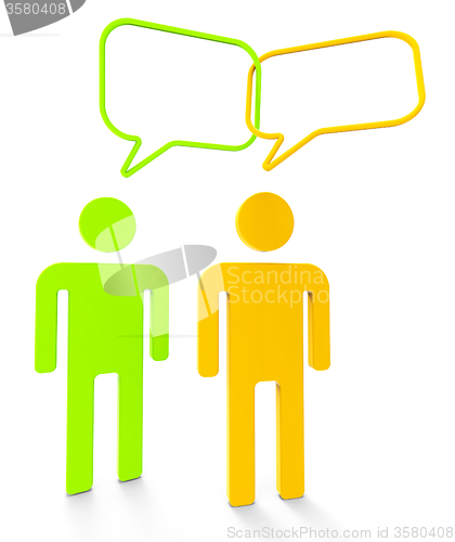 Image of People Communicating Shows Speaking Persons And Communication