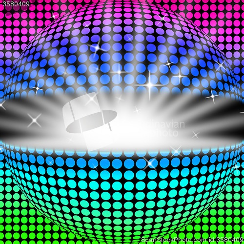 Image of Disco Ball Background Shows Glowing Colorful And Clubbing\r