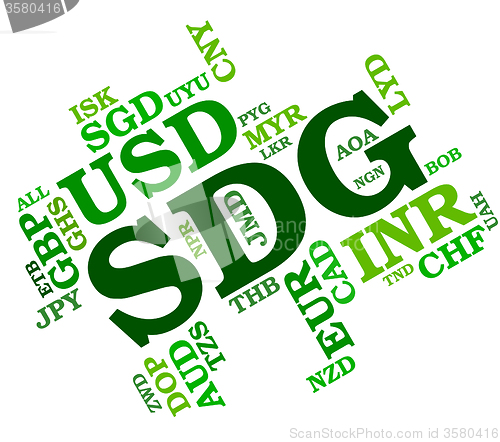 Image of Sdg Currency Indicates Sudan Pound And Foreign