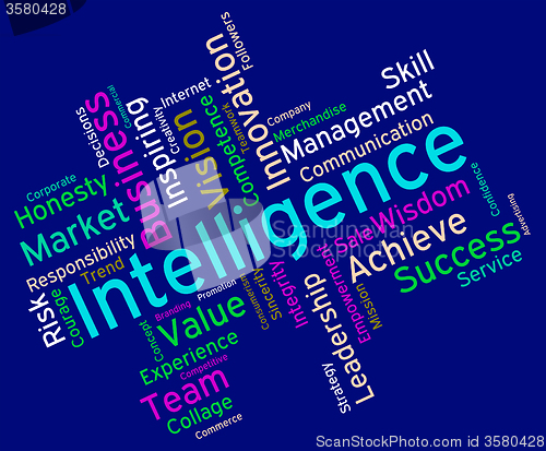 Image of Intelligence Words Represents Intellectual Capacity And Acumen