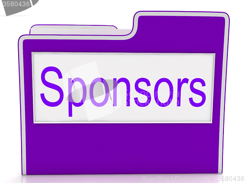 Image of File Sponsors Represents Paperwork Promoter And Patrons