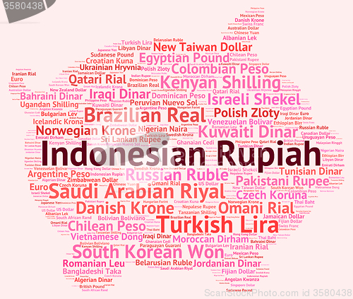 Image of Indonesian Rupiah Represents Currency Exchange And Broker