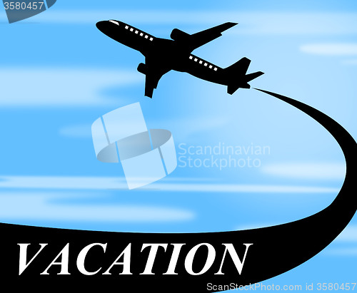 Image of Vacation Flights Means Plane Travel And Air