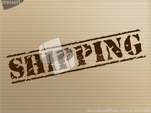 Image of Shipping Stamp Indicates Package Imprint And Mark