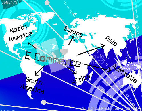 Image of World E Commerce Means Globalise Selling And Company