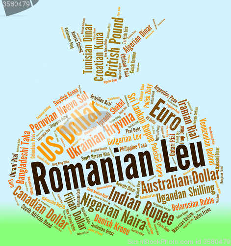 Image of Romanian Leu Means Exchange Rate And Banknotes