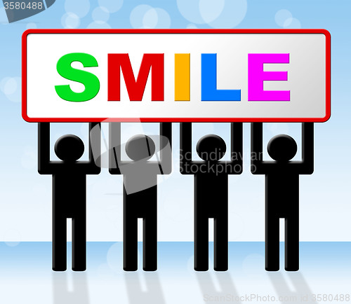 Image of Smile Joy Represents Happiness Emotions And Happy