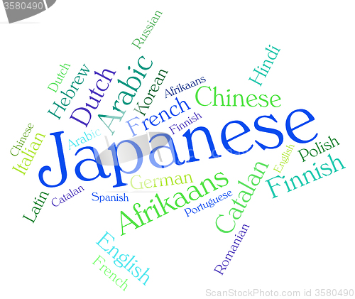 Image of Japanese Language Means Word Translate And Cjapan