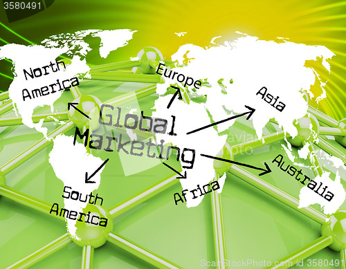 Image of Global Marketing Shows Globalisation Sales And Earth