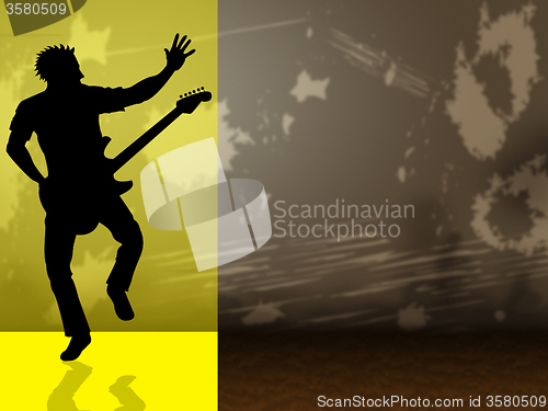 Image of Guitar Copyspace Indicates Blank Musical And Play