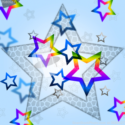 Image of Blue Stars Background Means Heavenly Body And Shining\r