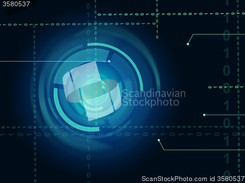 Image of Electronic Sensor Background Means Eye Sensor Or Trendy Technolo