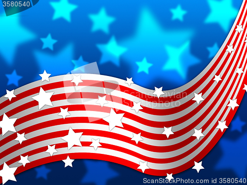 Image of American Flag Background Shows America Stars And Nation\r