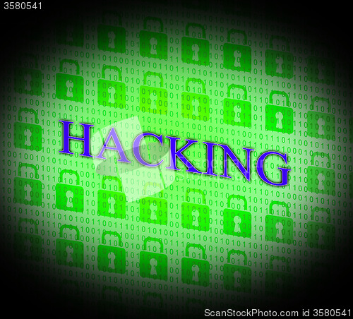 Image of Hacking Online Indicates World Wide Web And Unauthorized