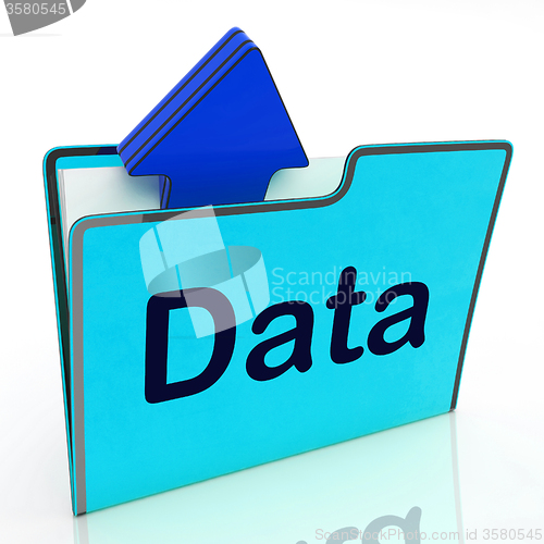 Image of File Data Indicates Cloud Storage And Uploads