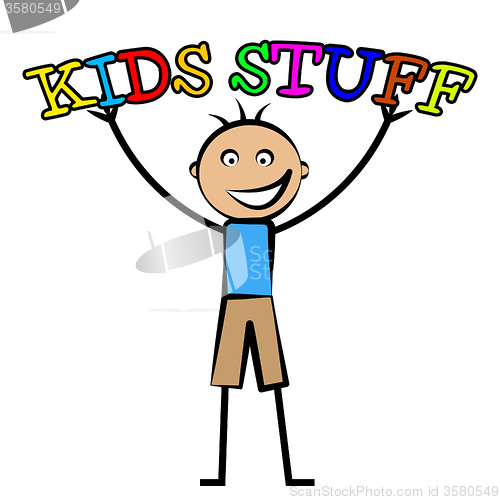 Image of Kids Stuff Represents Free Time And Child