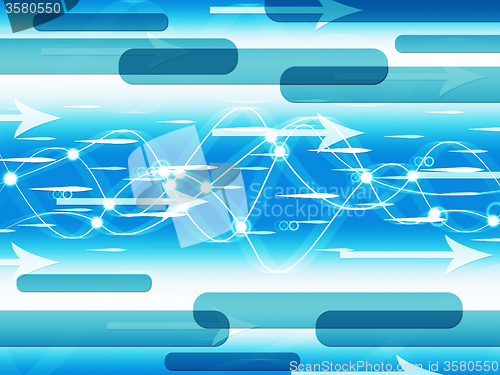 Image of Blue Double Helix Background Means Information Highway\r