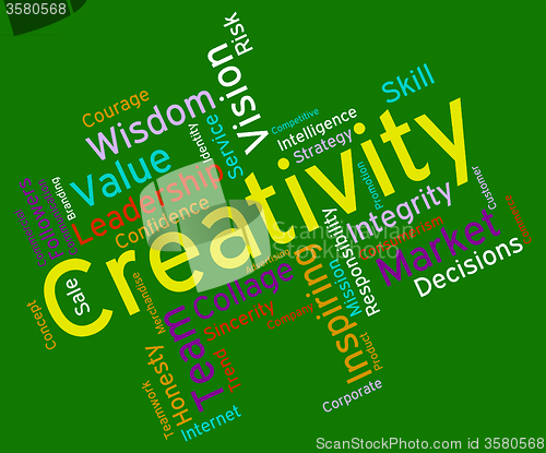 Image of Creativity Words Means Vision Design And Conception