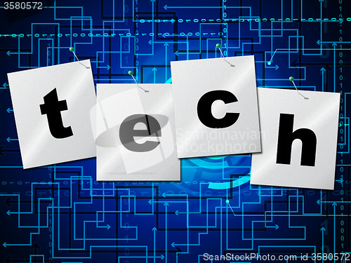 Image of Electronic Circuit Represents Hi Tech And Computing