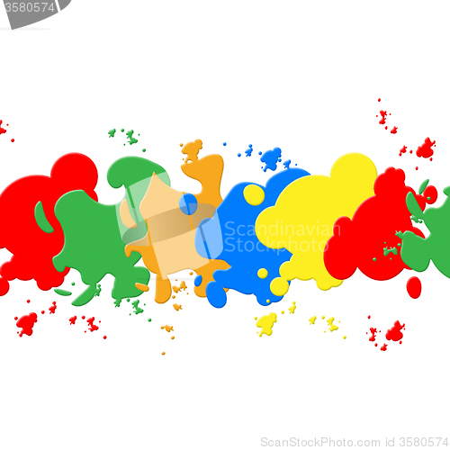 Image of White Paint Backround Shows Colorful Artistic And Painting\r