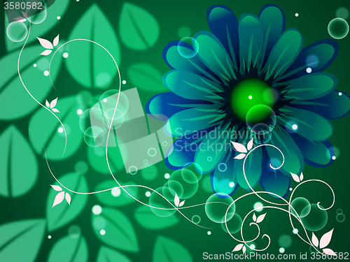 Image of Leaves Background Means Petals Blooming And Floral