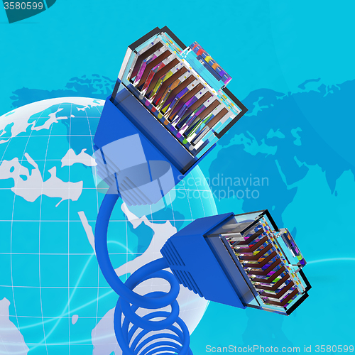 Image of Internet Connection Represents World Wide Web And Computer