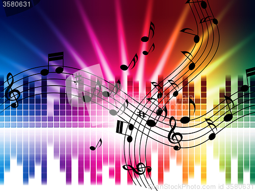 Image of Music Colors Background Means Singing Playing Or Disco\r