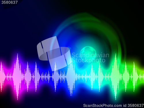 Image of Sound Wave Background Shows Audio Spectrum Or Energy\r