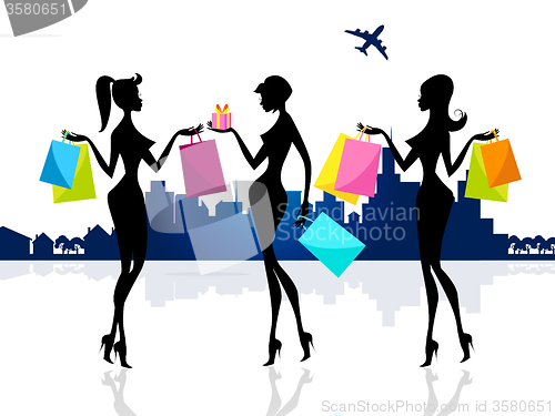 Image of Shopping Shopper Shows Retail Sales And Adults