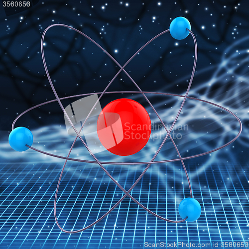 Image of Atom Molecule Indicates Experiments Research And Chemical