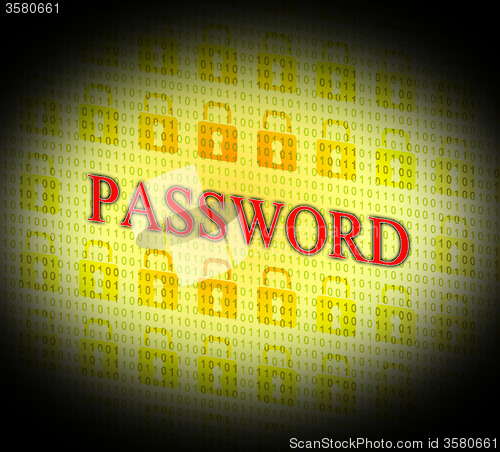 Image of Password Security Represents Log Ins And Account